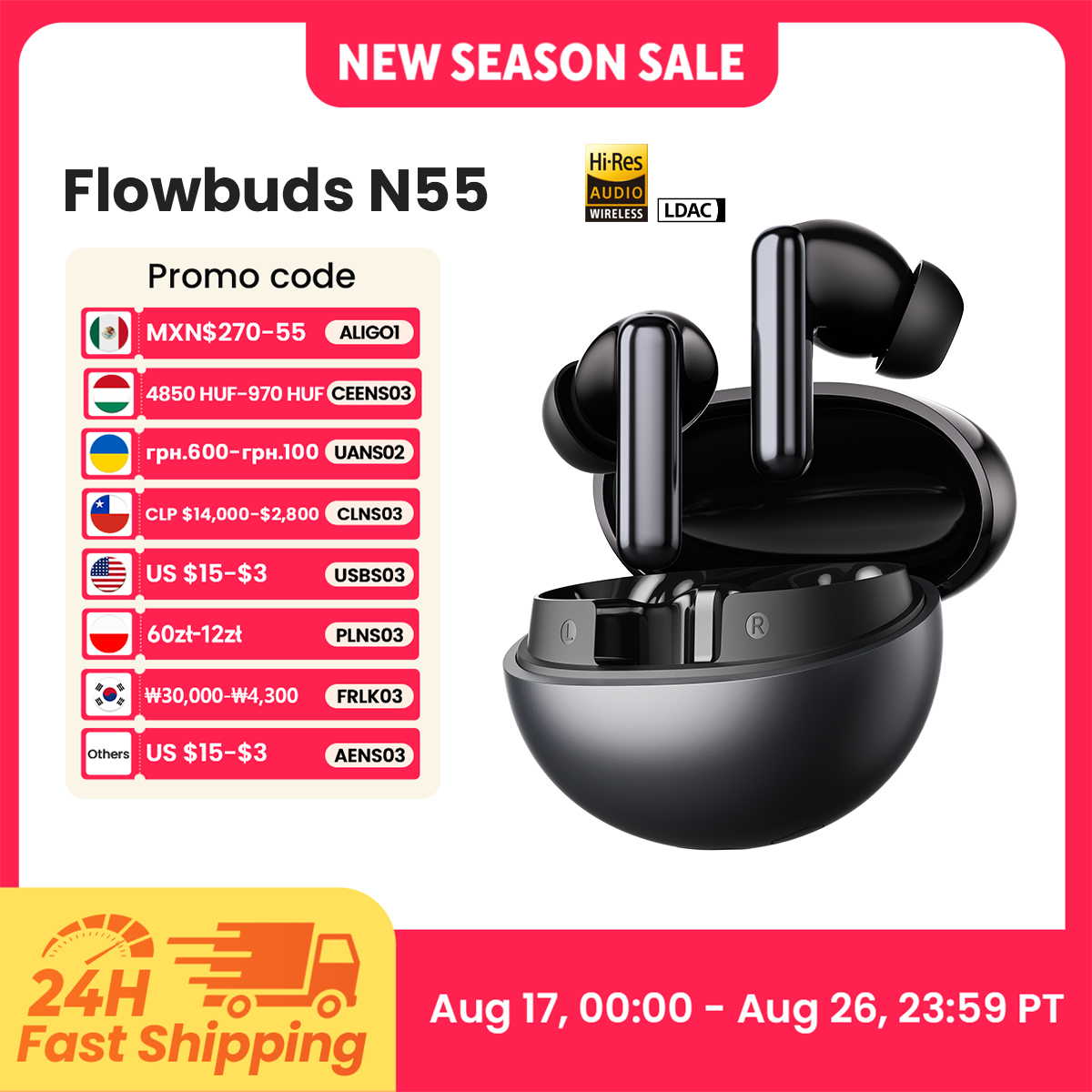 HAYLOU Flowbuds N55 Wireless E - Earbuds Anc Wireless review and price
