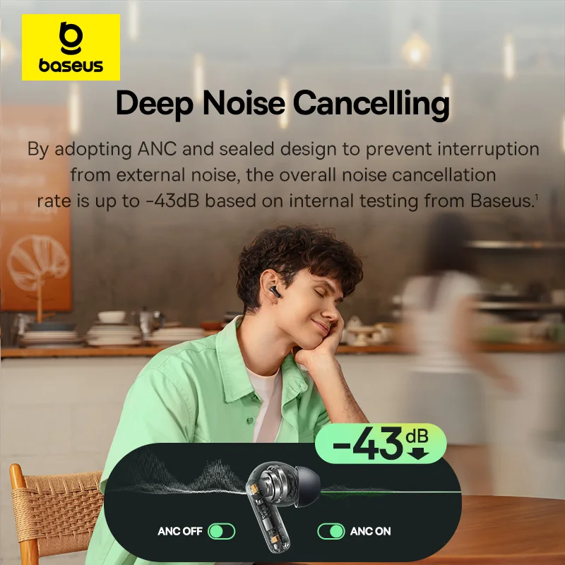 Baseus Bass EP10/BP1 NC -43dB  - Earbuds Anc Wireless review and price
